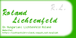 roland lichtenfeld business card